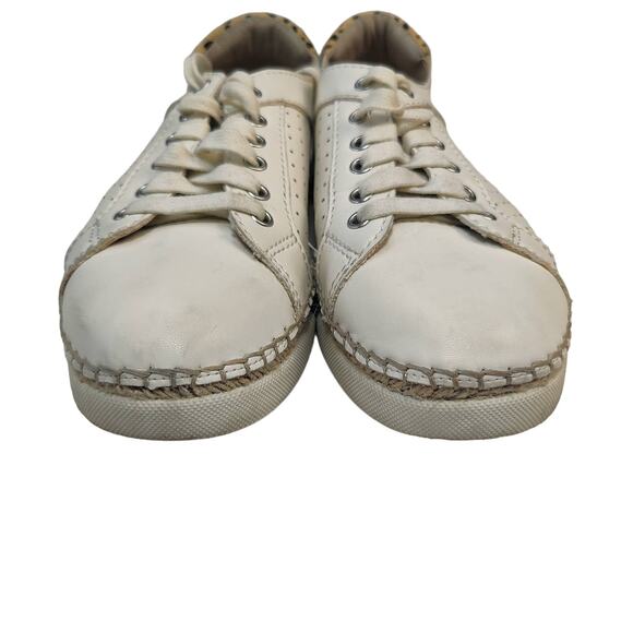Dolce Vita Women's Sz 10 Morris Sneakers White Perforated Cheetah Espadrille - Picture 4 of 10